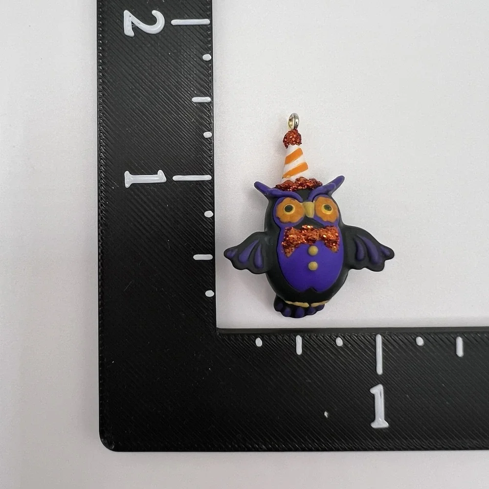 Hallmark Halloween Mini Ornaments Lot of 6 Vintage Cuties Lil Hoot Tiny Toad Bat